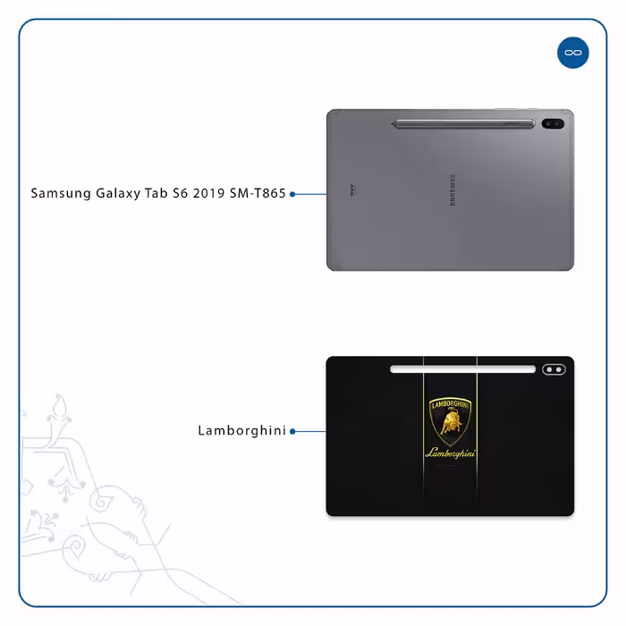 برچسب پوششی ماهوت مدل Lamborghini مناسب برای تبلت سامسونگ Galaxy Tab S6 2019 SM-T865