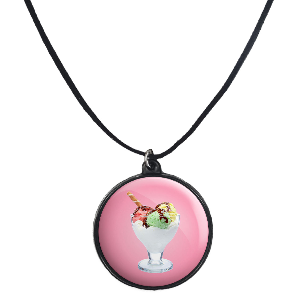 گردنبند پرمانه طرح بستنی کد pmb.29209مدل دو طرفه