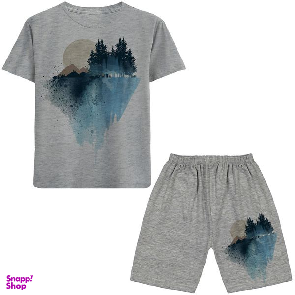 ست تیشرت و شلوارک پسرانه مدل جنگل N59