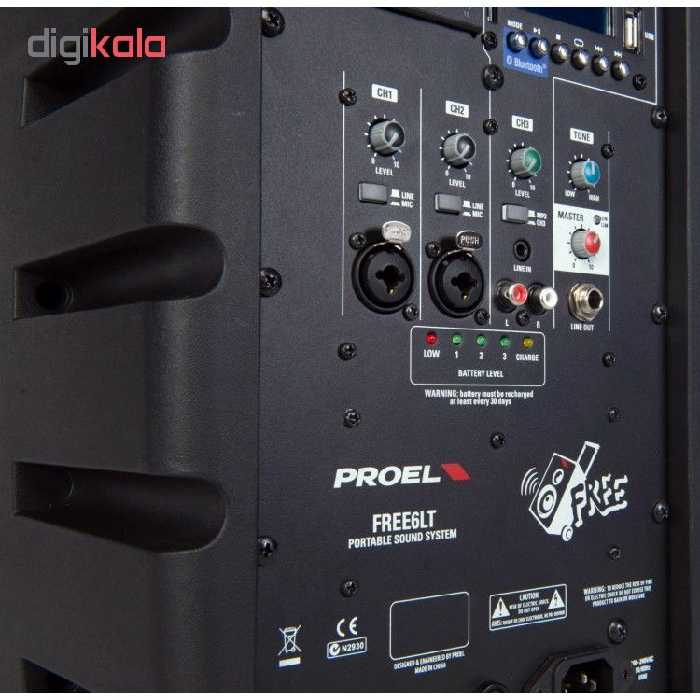 پخش کننده خانگی بلوتوثی قابل حمل پروئل مدل Free6LT به همراه میکروفن