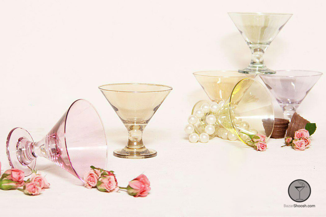 بستنی خوری قیفی پایه کوتاه 6 رنگ پاشاباغچه کد 440410