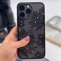 کاور دیویا طرح برگ  مناسب برای گوشی موبایل اپل iphone 14 pro رنگ مشکی