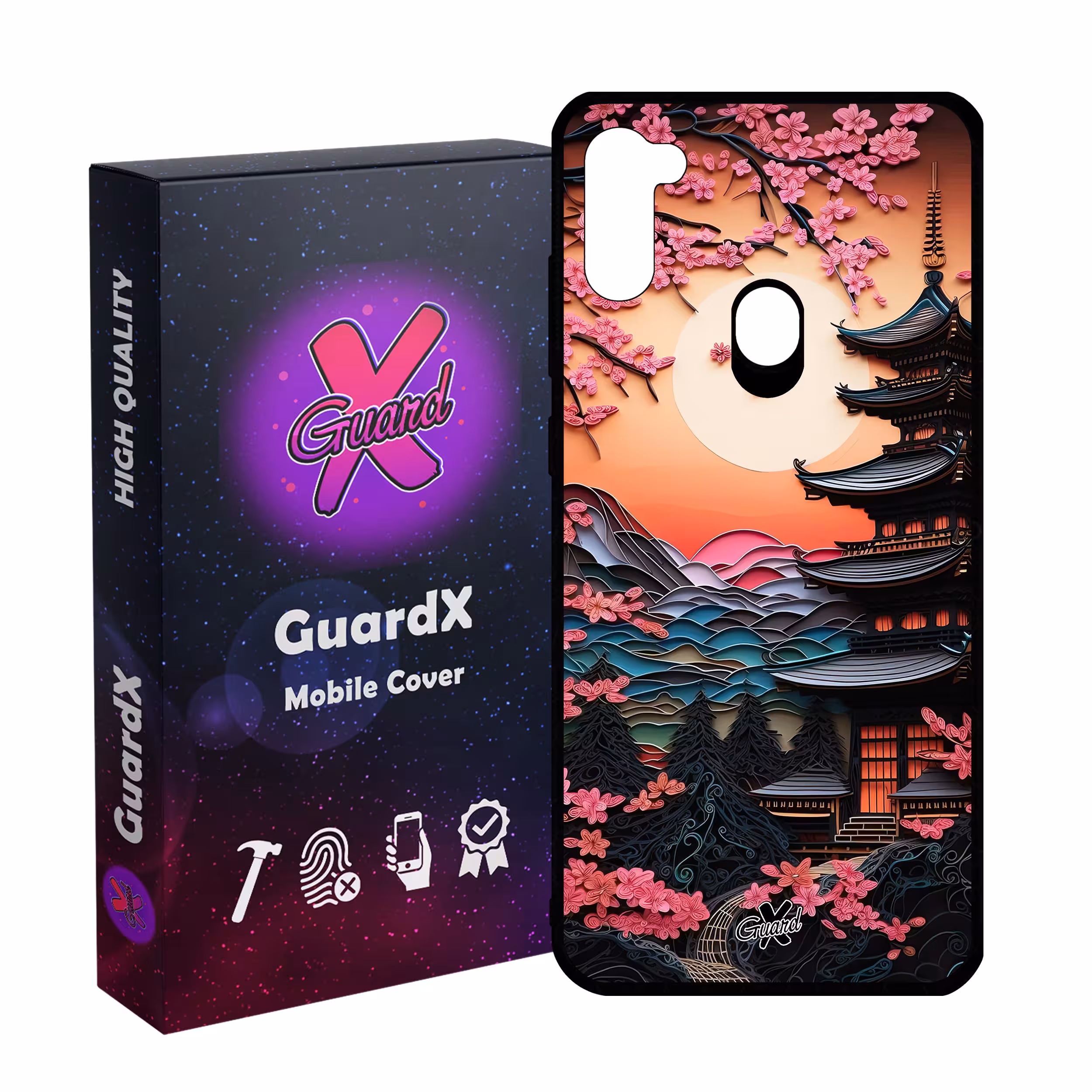 کاور گارد ایکس طرح معبد ژاپن مدل Glass10582 مناسب برای گوشی موبایل سامسونگ Galaxy A11/M11