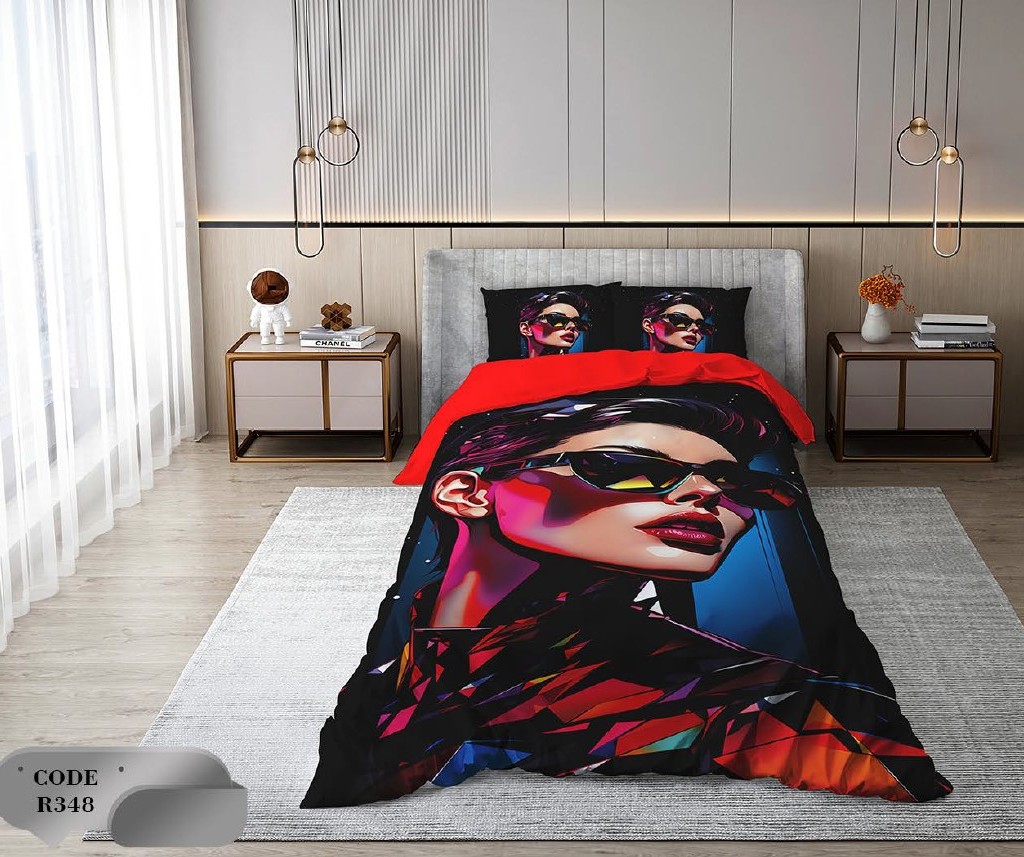 سرویس روتختی 1 نفره 4 تکه ابعاد 165 ×235 کشدار ضد حساسیت و عرق کد R348 | ست خواب و ست روتختی