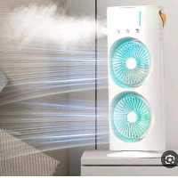 پنکه مه پاش شارژی دو فن چرخشی