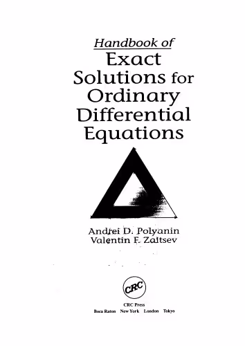 خرید و دانلود نسخه کامل کتاب Handbook of exact solutions for ordinary differential equations