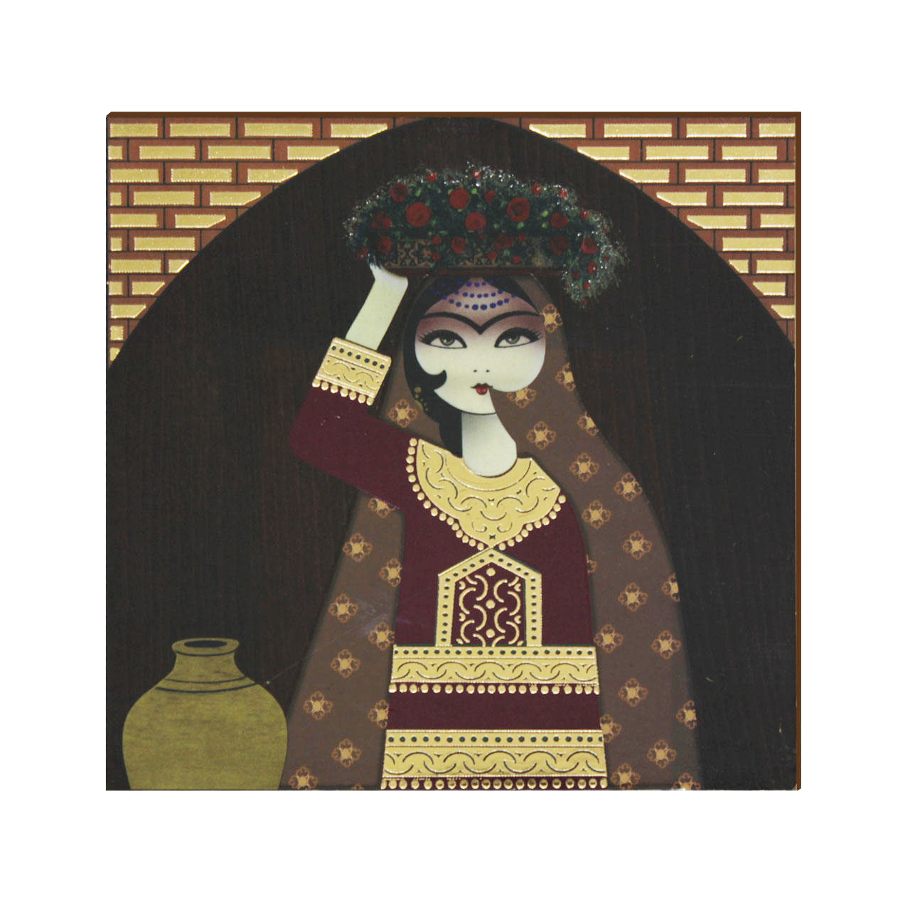 تابلو شاسی طرح خاتون و سبدگل