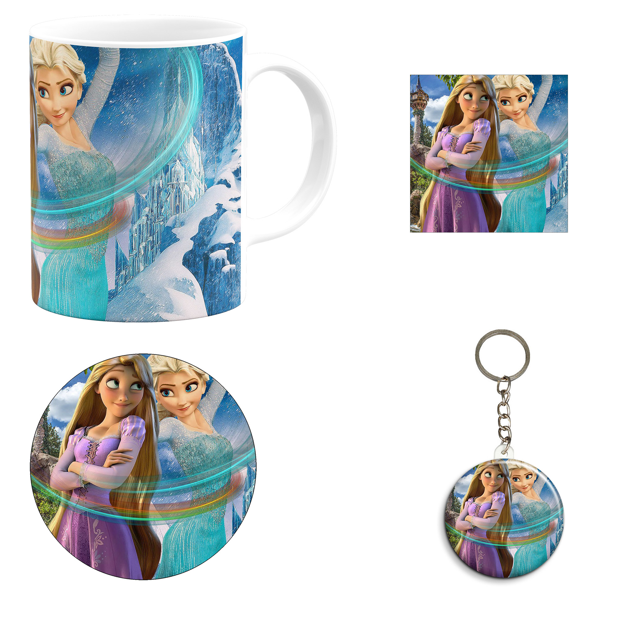 ست هدیه ماگ مدل انیمیشن گیسو کمند طرح tangled کد M10