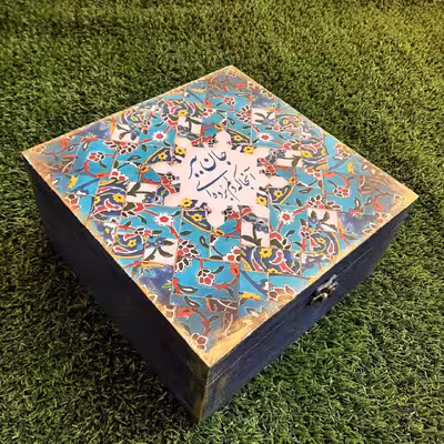 جعبه چای کیسه ای مدل سنتی طرح کاشی کد 55