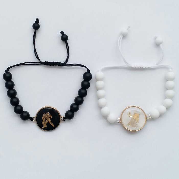 دستبند مدل ماه تولد شهریور و بهمن F80 مجموعه 2 عددی