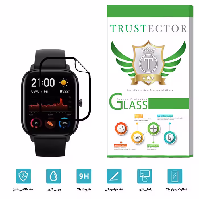 محافظ صفحه نمایش 3D تراسکتور مدل TSP مناسب برای ساعت هوشمند شیائومی Huami Amazfit GTS
