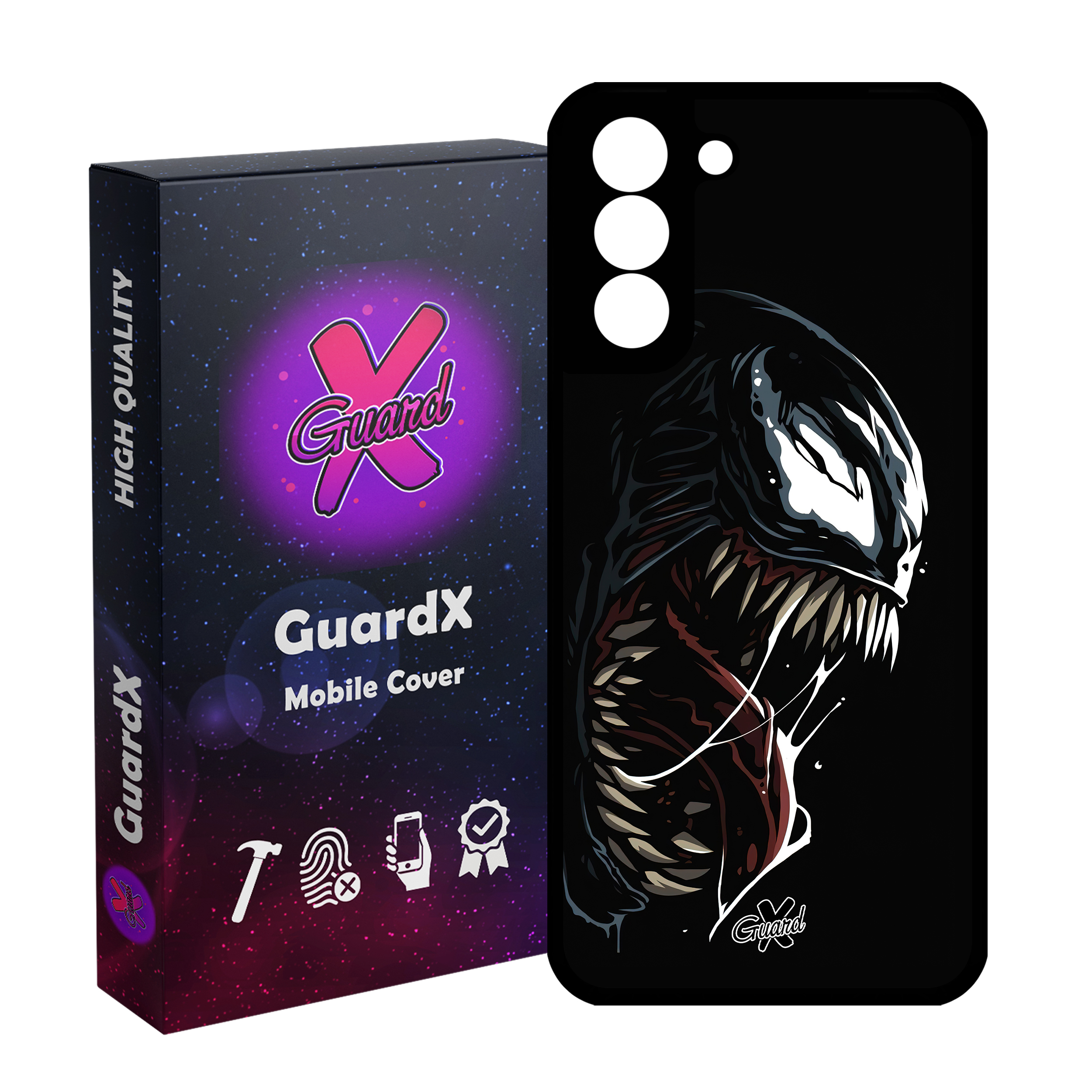 کاور گارد ایکس طرح ونوم مدل Glass10472 مناسب برای گوشی موبایل سامسونگ Galaxy S21