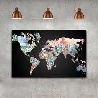 تابلو بوم مدل نقشه جهان کد TS-407