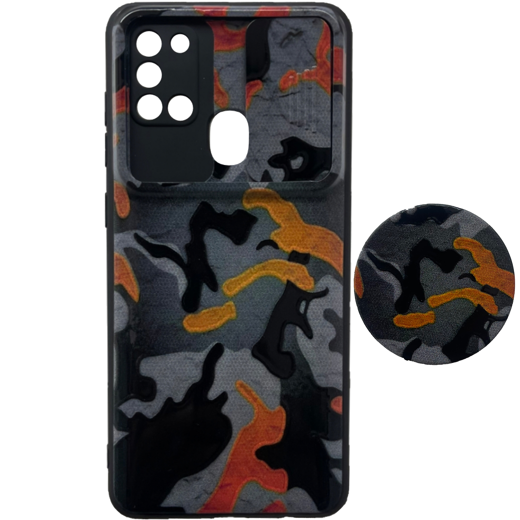 کاور کد 38-a21s مناسب برای گوشی موبایل سامسونگ Galaxy A21S به همراه پایه نگهدارنده