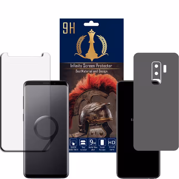 برچسب پوششی اینفینیتی مدل PRO MAX مناسب برای گوشی موبایل سامسونگ Galaxy S9 PLUS به همراه محافظ صفحه نمایش