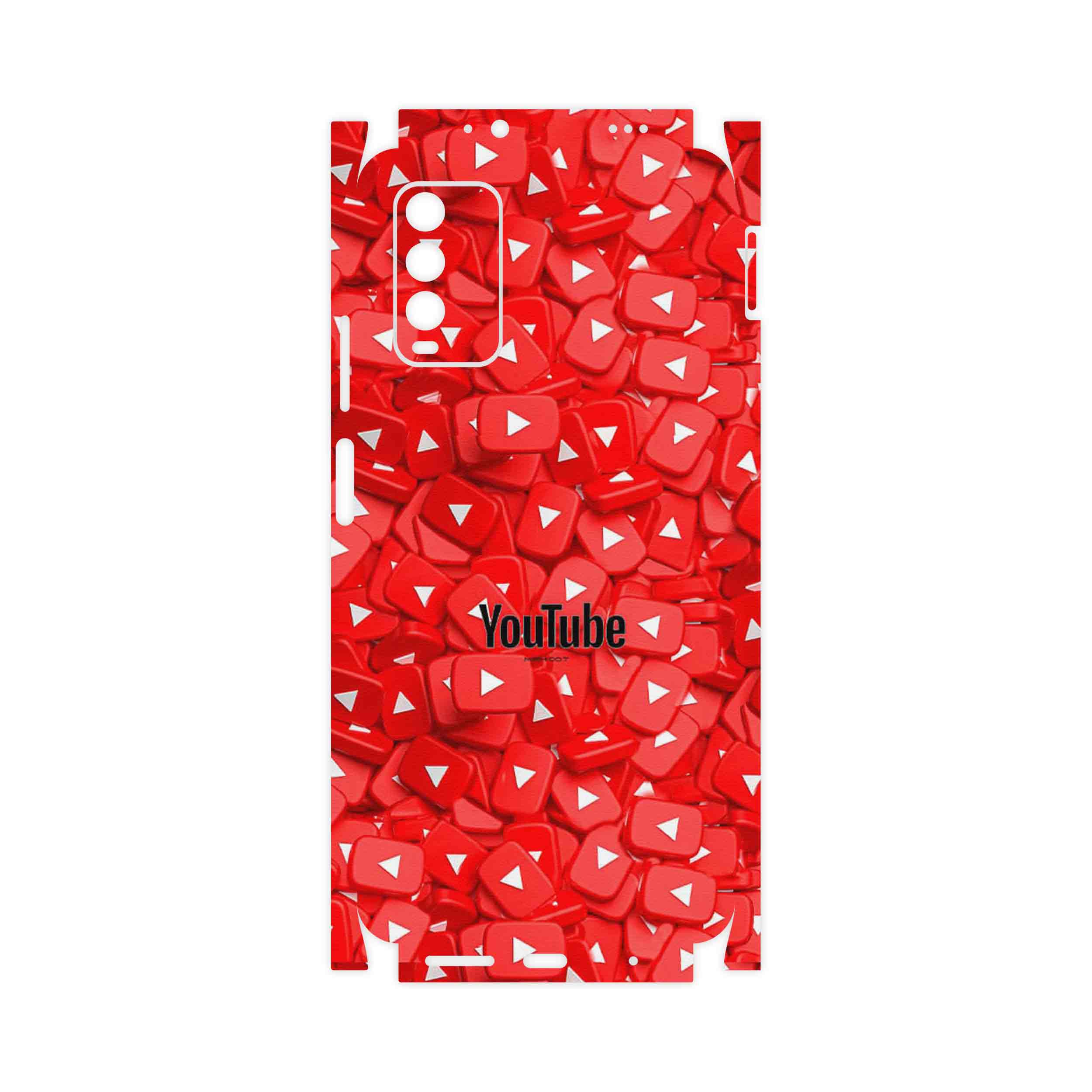 برچسب پوششی ماهوت مدل Youtube-FullSkin مناسب برای گوشی موبایل شیائومی Redmi Note 9 4G