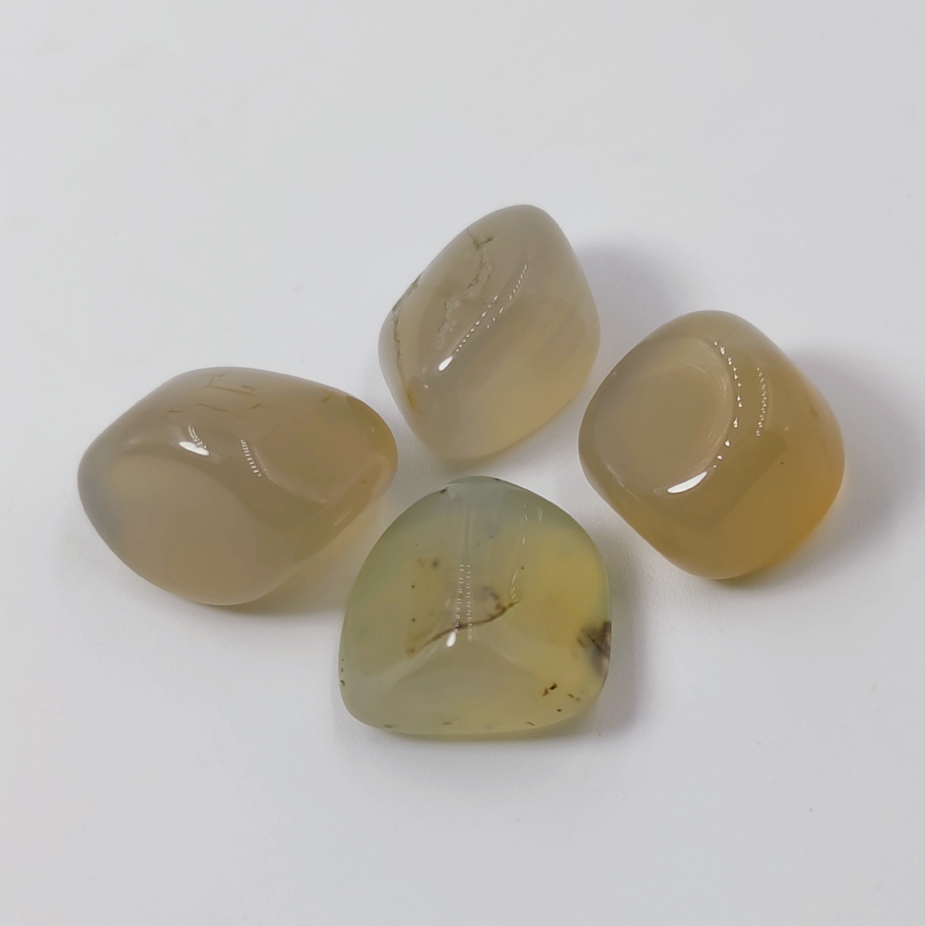 مجموعه چهار عددی سنگ عقیق معدنی (تامبلر شده)