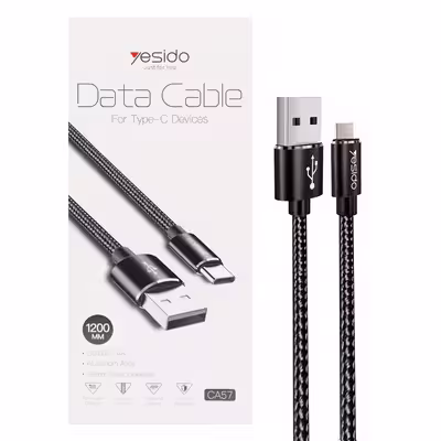 کابل تبدیل USB به USB-C یسیدو مدل CA57 طول 1.2 متر