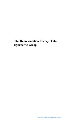 خرید و دانلود نسخه کامل کتاب The Representation Theory of the Symmetric Group