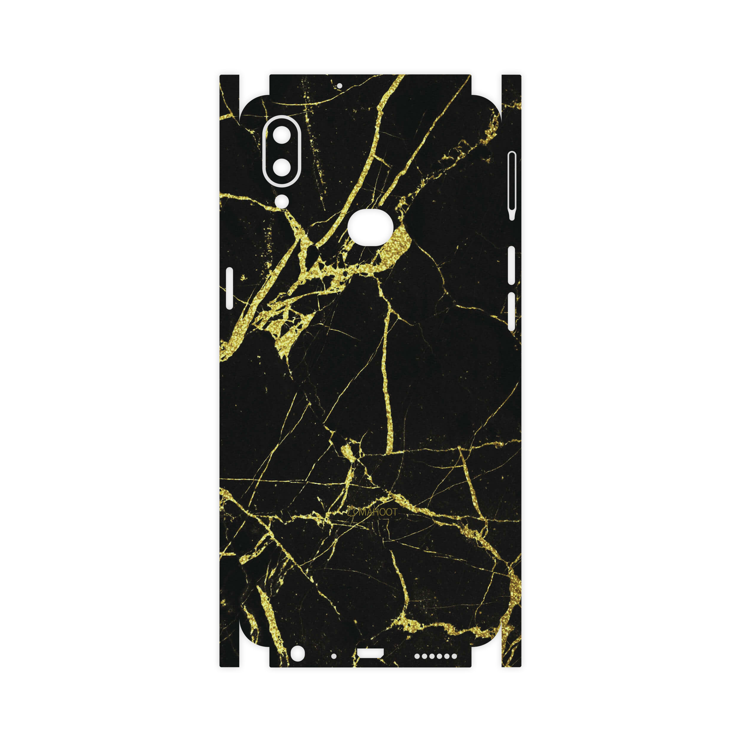 برچسب پوششی ماهوت مدل Graphite-Gold-Marble-FullSkin مناسب برای گوشی موبایل سامسونگ Galaxy A10s