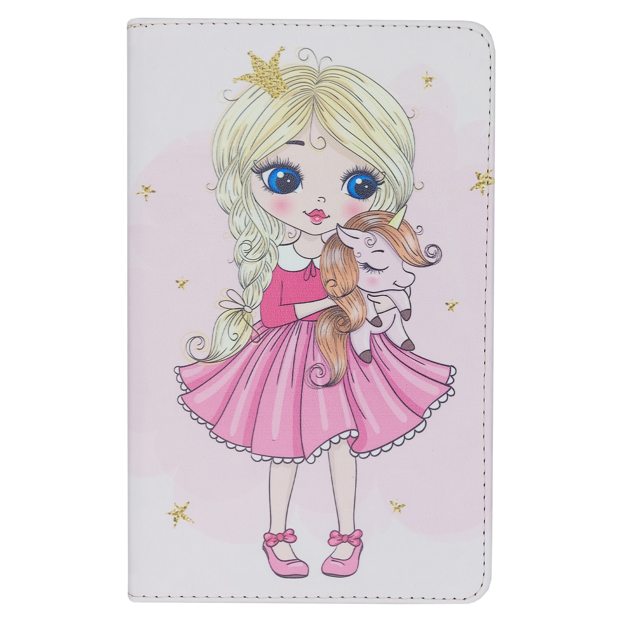 کیف کلاسوری مدل دختر و یونی کورن - 01 مناسب برای تبلت سامسونگ Galaxy Tab A7 Lite / T225