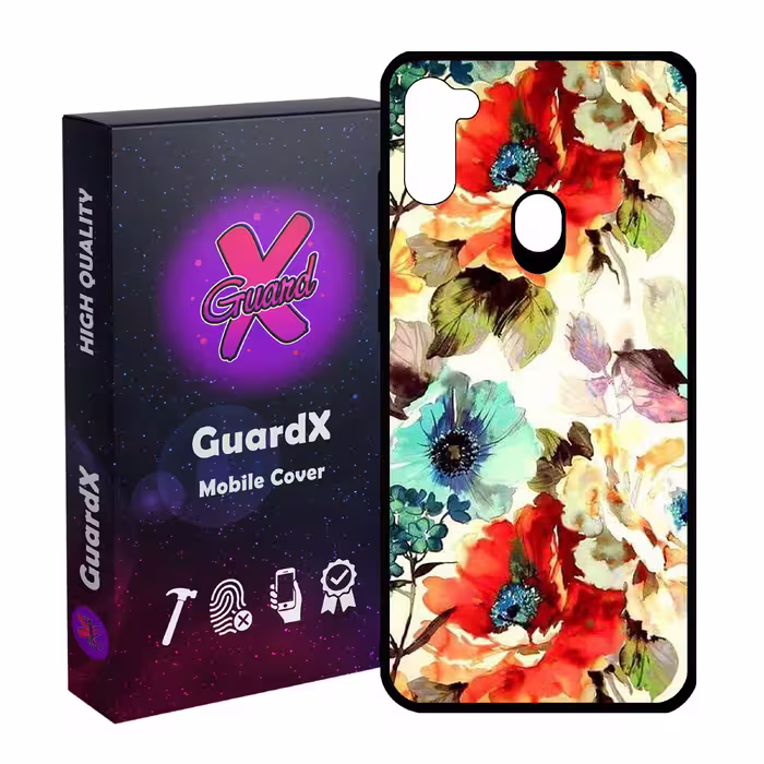 کاور گارد ایکس طرح گل مدل Glass10405 مناسب برای گوشی موبایل سامسونگ Galaxy A11