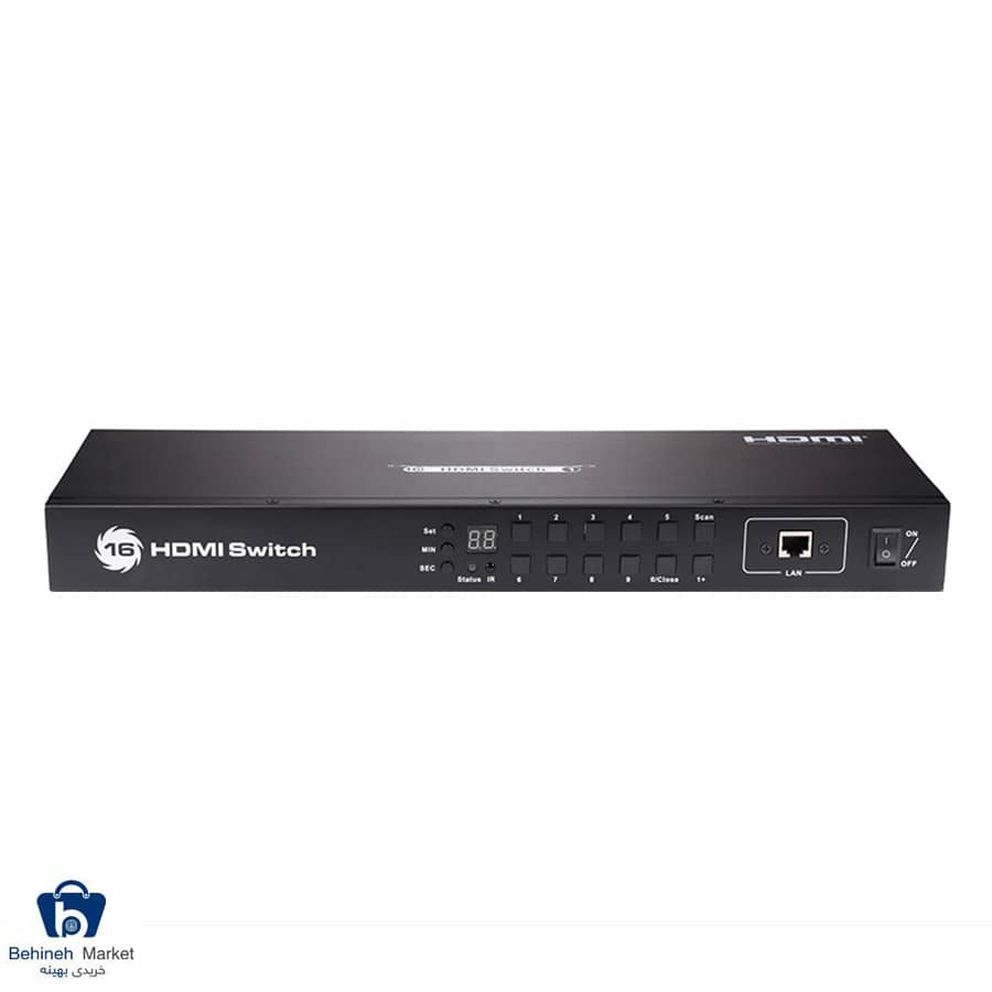 سوئیچ 16 پورت HDMI لایمستون مدل LS-HS1601