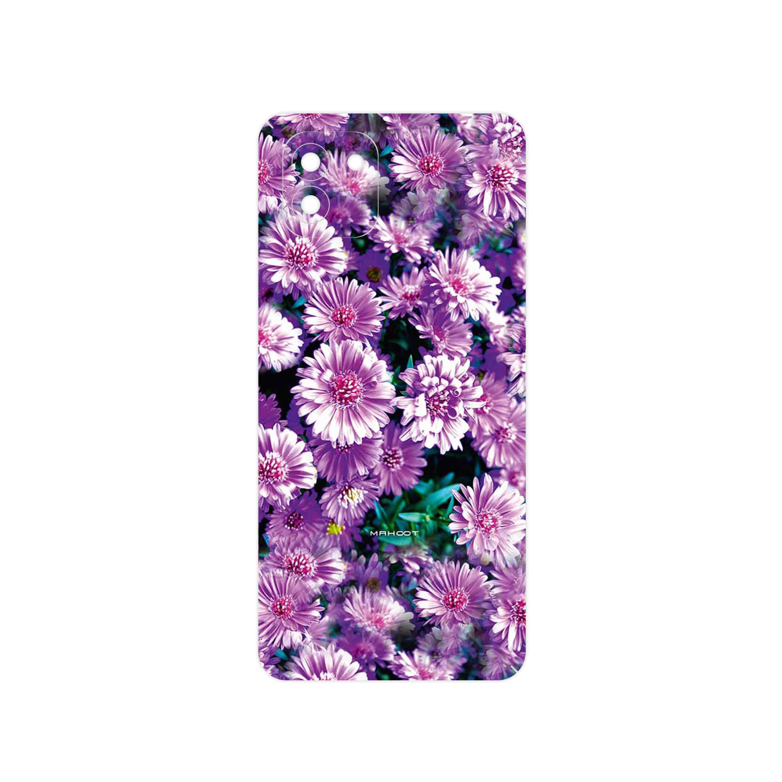 برچسب پوششی ماهوت مدل Purple_Flower مناسب برای گوشی موبایل سامسونگ Galaxy A03