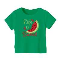 تی شرت آستین کوتاه بچگانه مدل هندوانه یلدایی کد 33 رنگ سبز