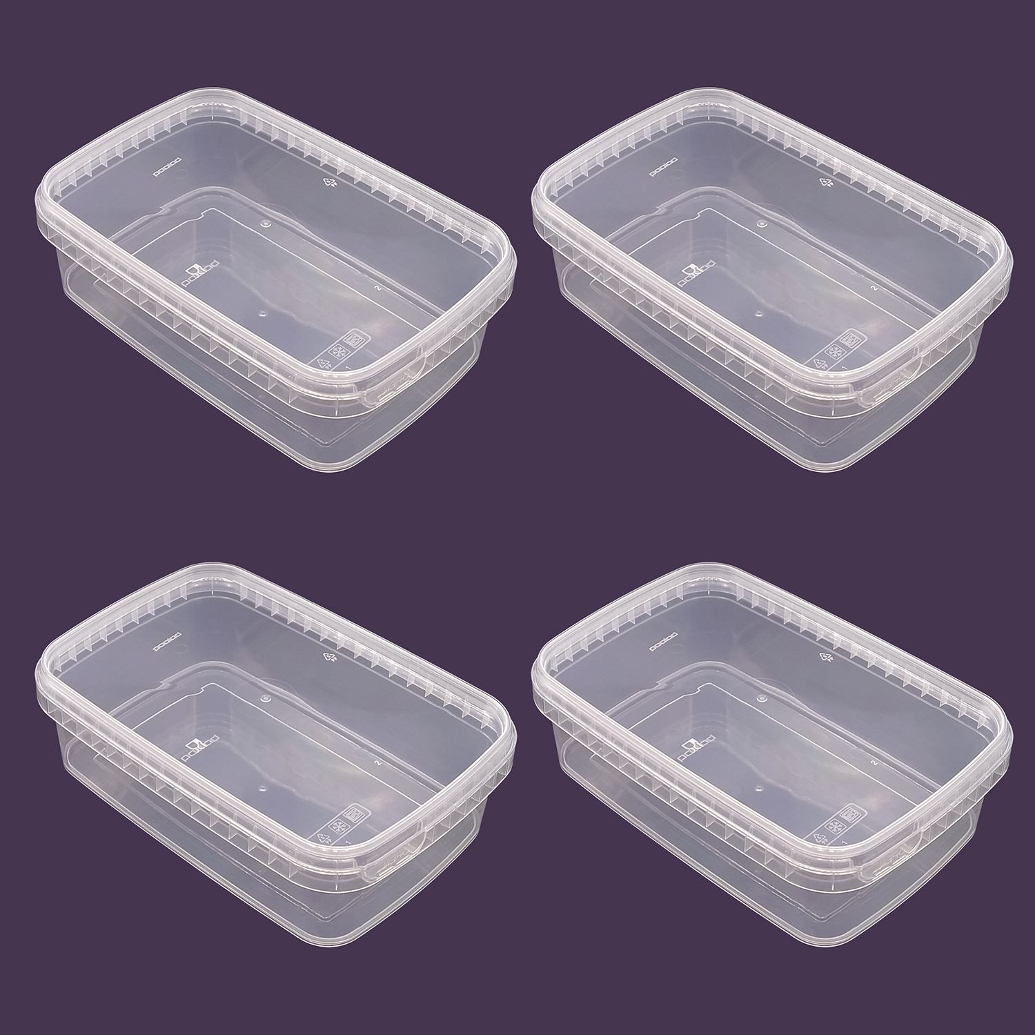 ظرف نگهدارنده پولاد مدل 1000cc بسته 4 عددی