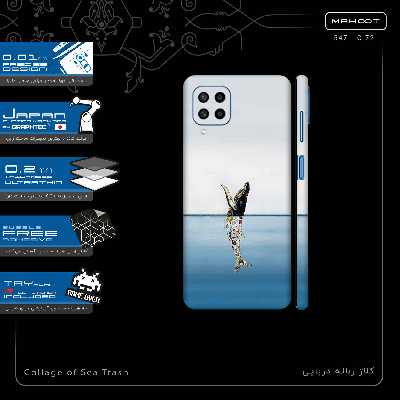 برچسب پوششی ماهوت مدل Collage of Sea Trash-FullSkin مناسب برای گوشی موبایل سامسونگ Galaxy M22