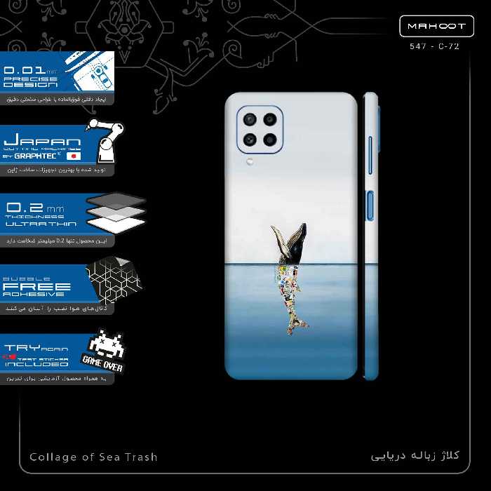 برچسب پوششی ماهوت مدل Collage of Sea Trash-FullSkin مناسب برای گوشی موبایل سامسونگ Galaxy M22