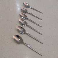 قاشق چای خوری استیل مجموعه شش عددی 