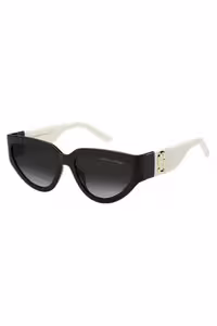 عینک آفتابی خاکستری زنانه MJ645 S8059O57 استخوان سیاه قاب بژ دودی UV400 Marc Jacobs