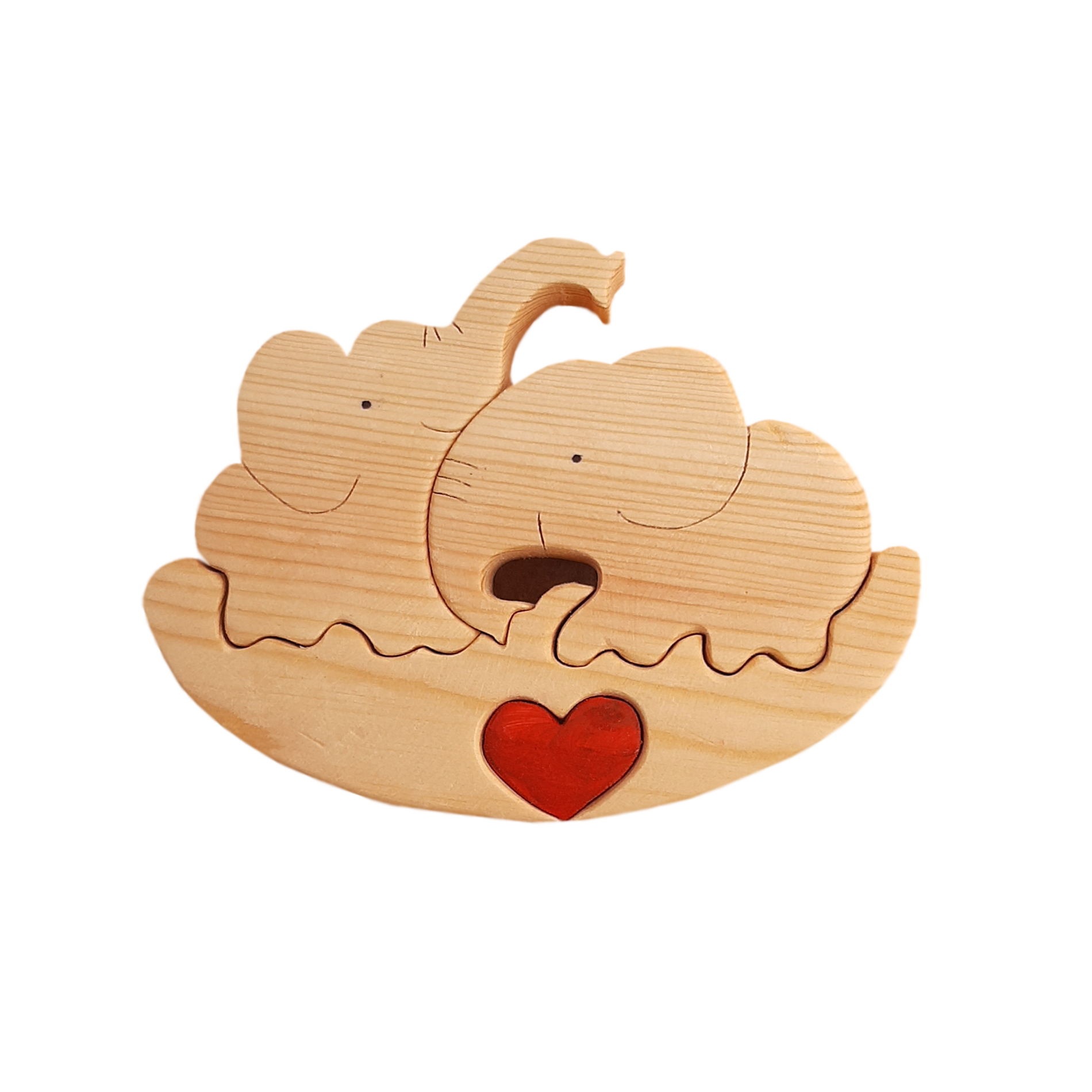 پازل4تکه مدل فیل روی الاکلنگ قلبی