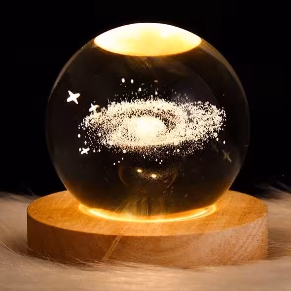 شب خواب مدل گوی کریستالی طرح کهکشان راه شیری-قطر 6و8سانتی