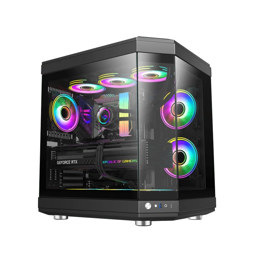 خرید کیس گیمینگ گیم مکس GAMEMAX HYPE Black مشکی فروشگاه گیمینگ تکاف