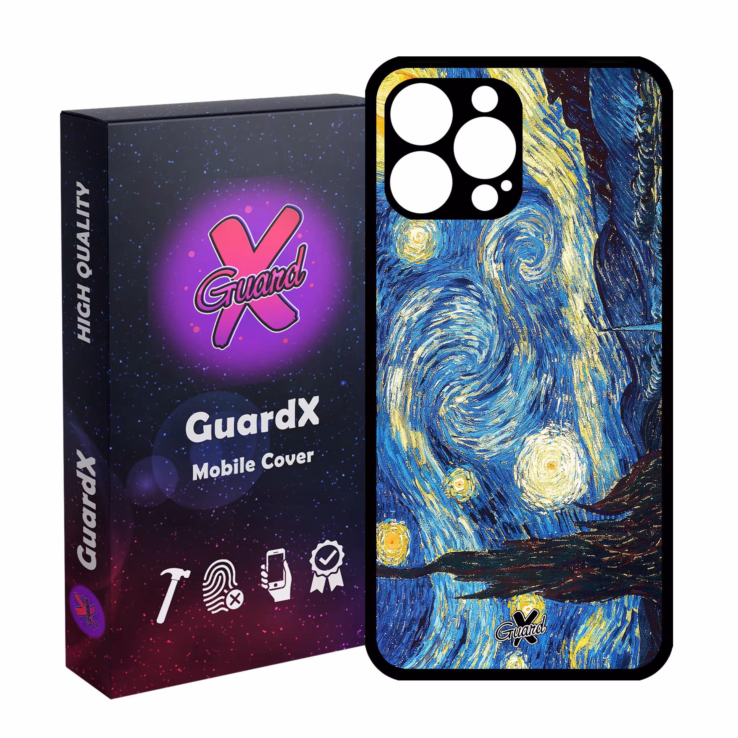 کاور گارد ایکس طرح Starry Night مدل Glass10110 مناسب برای گوشی موبایل اپل iPhone 13 Pro Max