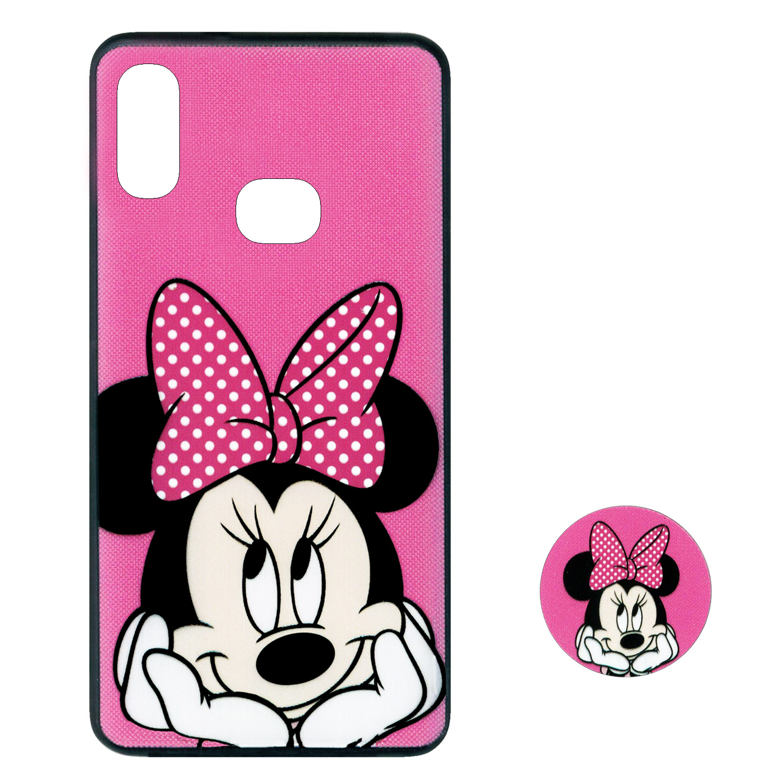 کاور طرح minnie mouse  کد 1512 مناسب برای گوشی موبایل سامسونگ Galaxy A10S به همراه پایه نگهدارنده