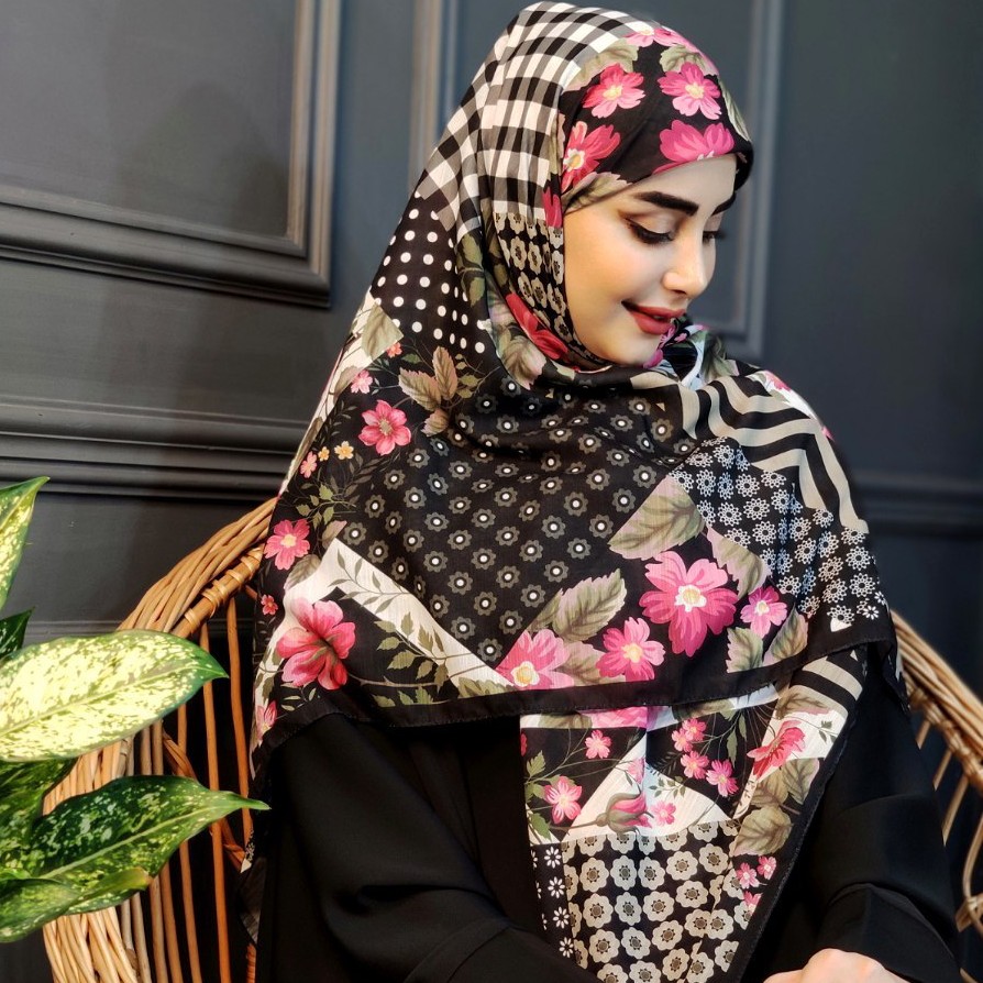 روسری نخ وی آی پی قواره دار  140 خنک و زیبا در طرح کد6