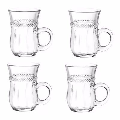 استکان مادام کوکو مدل Garen Glass Tea 140 بسته چهار عددی