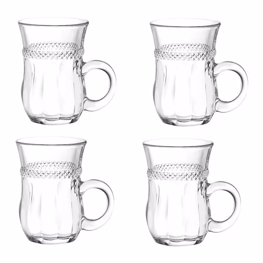 استکان مادام کوکو مدل Garen Glass Tea 140 بسته چهار عددی