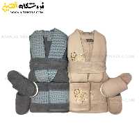 سرویس حوله عروس و داماد 10تکه گلدوزی سه بعدی برند NARMILA