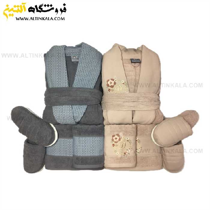 سرویس حوله عروس و داماد 10تکه گلدوزی سه بعدی برند NARMILA