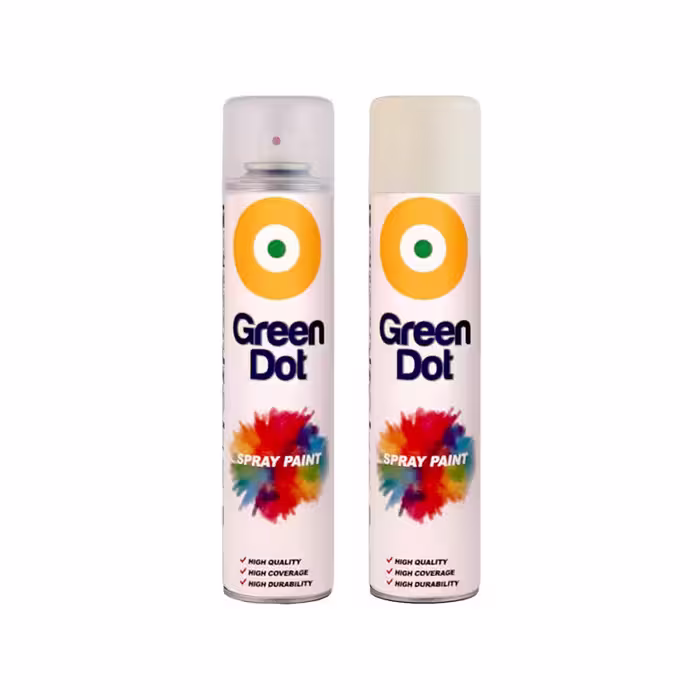 اسپری رنگ کرم و نقره ای گرین دات مدل green2 حجم 250 میلی لیتر