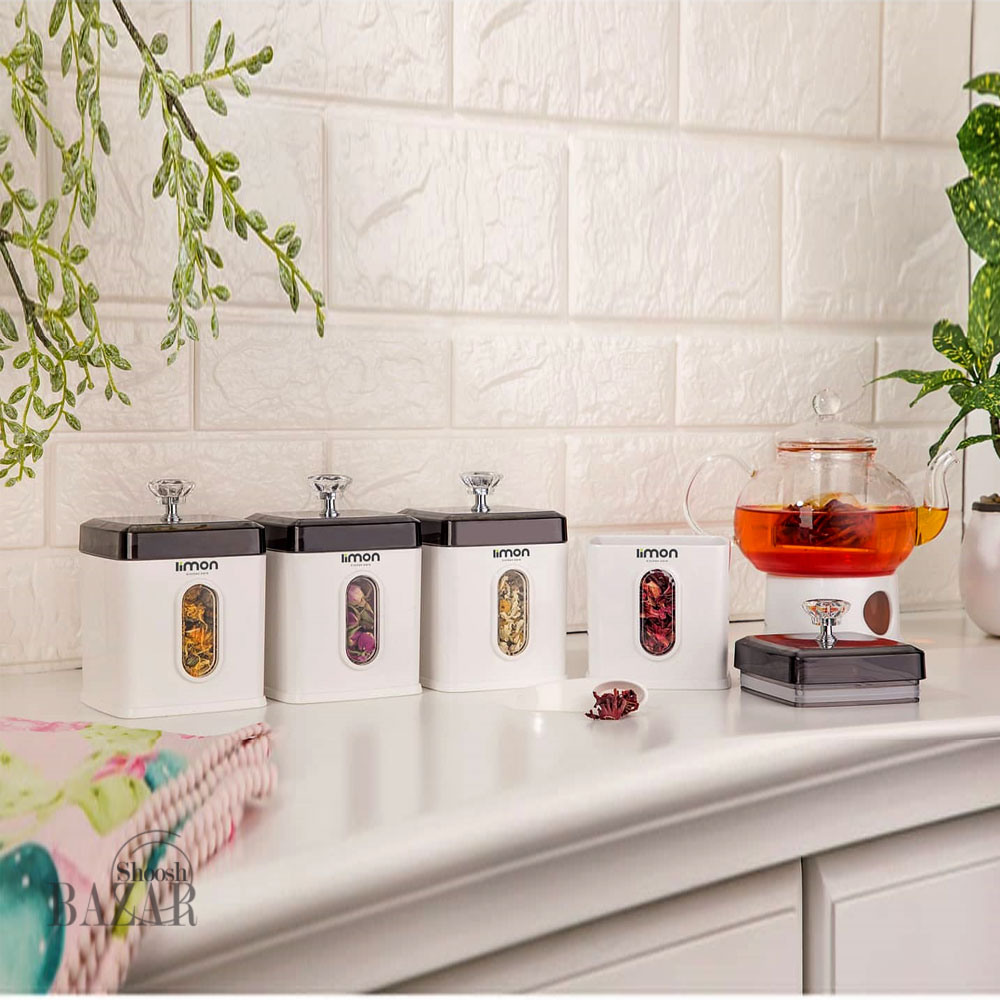 بانکه چهارگوش درب شفاف کوچک (سایز 3) لیمون کد 1963