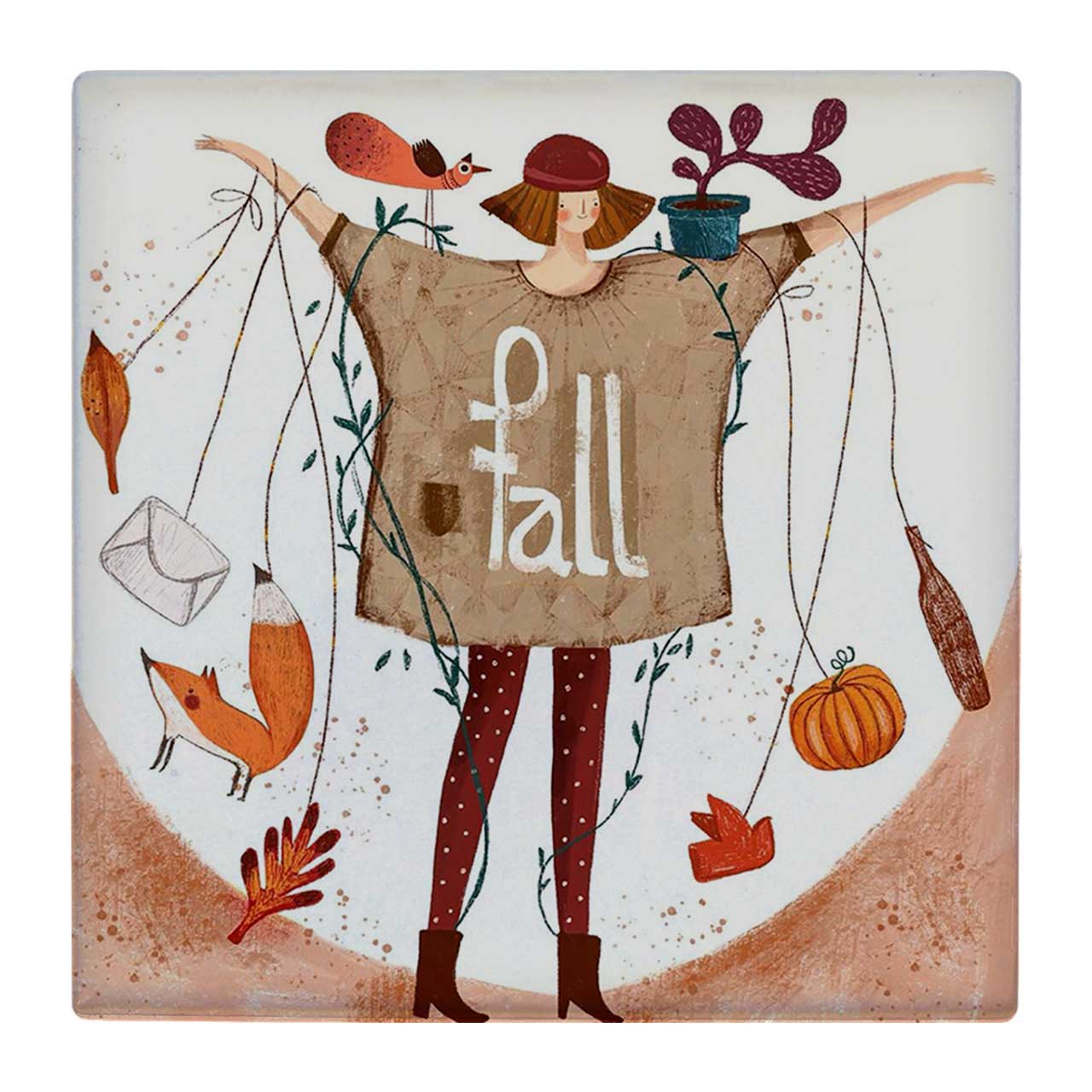 زیر لیوانی  طرح پاییز کد    4793696_3482