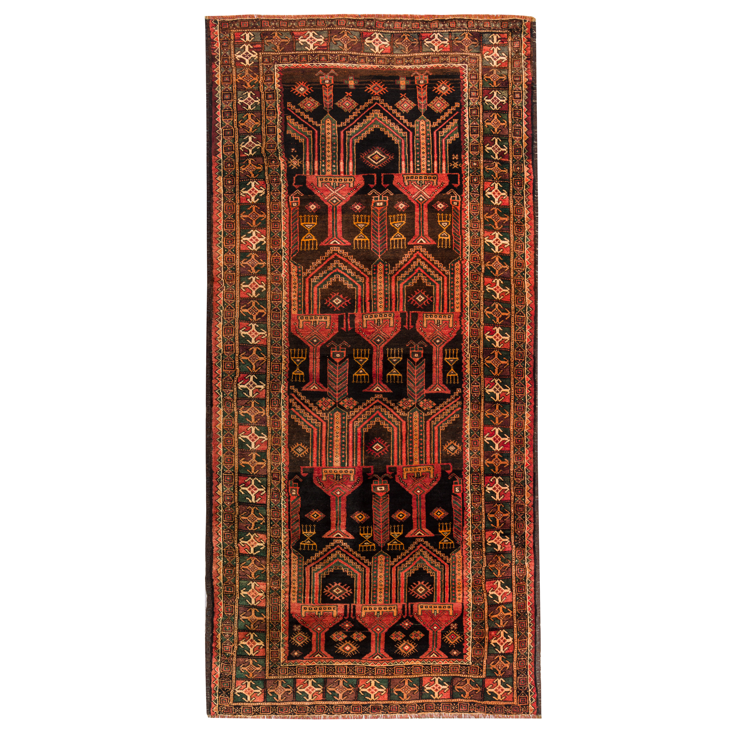 فرش دستبافت سه و نیم متری مدل نقشه بلوچ  کد 22.1194