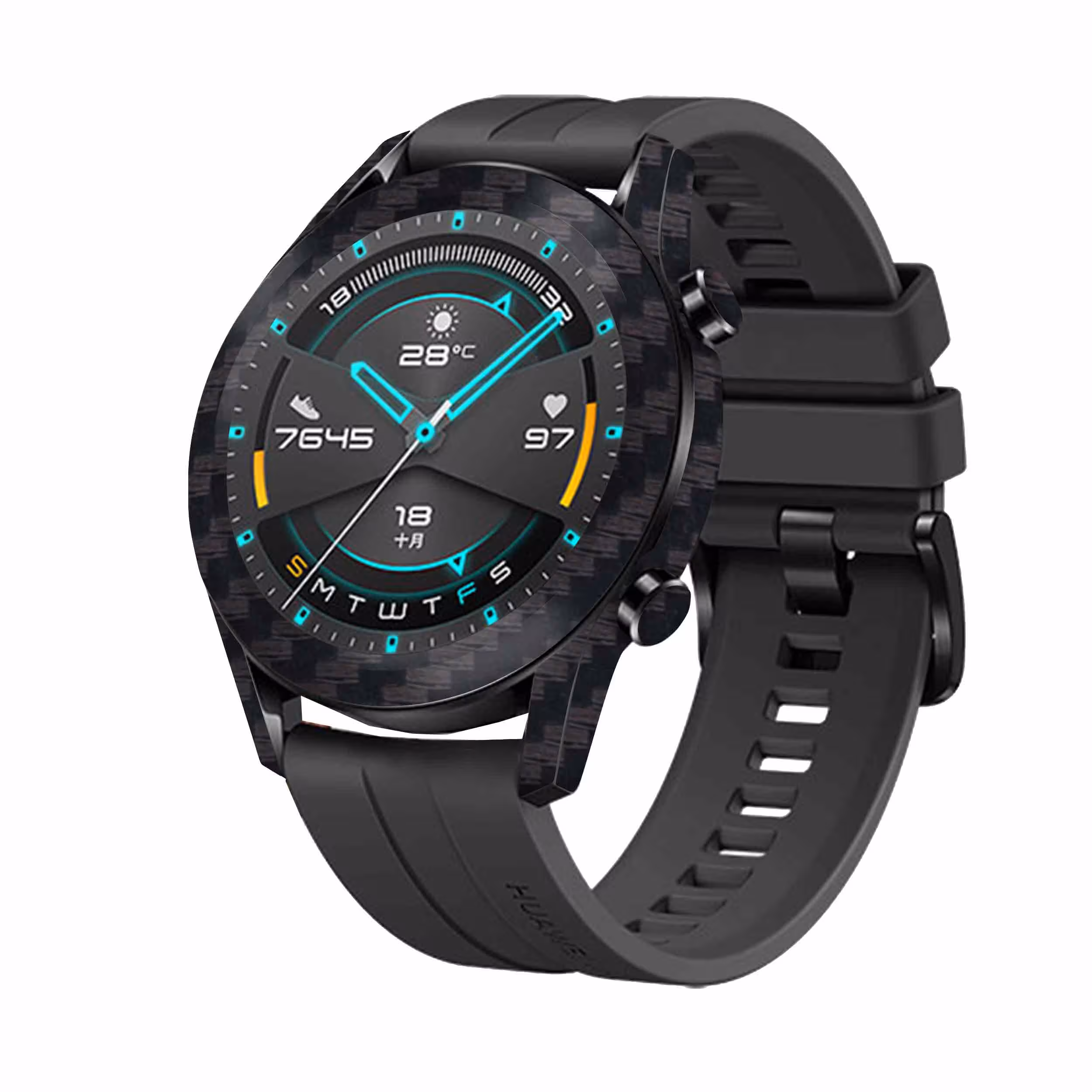 برچسب ماهوت طرح Carbon-Fiber مناسب برای ساعت هوشمند هوآوی Watch GT2