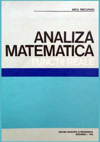 خرید و دانلود نسخه کامل کتاب Analiză Matematică. Functii reale